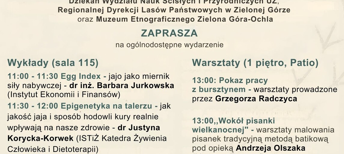 Dzień Jaja 2026: nauka, tradycja i sztuka na Uniwersytecie Zielonogórskim